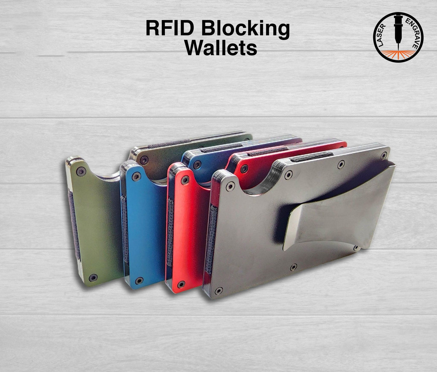 Personalized/Custom Engraved RFID Blocking Metal Wallet w/ Money Clip