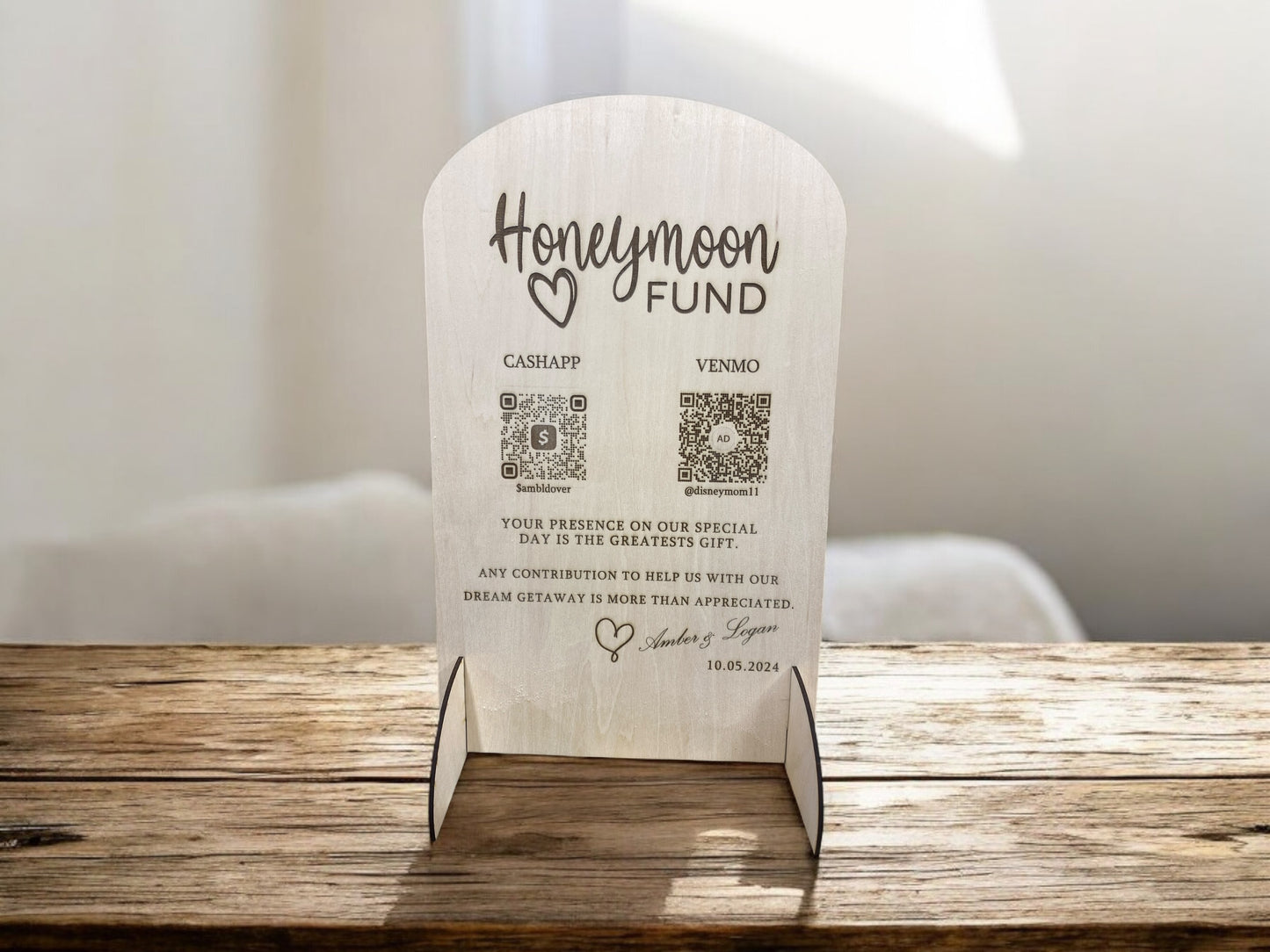 Honeymoon Fund Wedding Sign