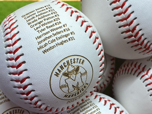 Mavericks Team Engraved Baseball