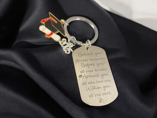 Heartfelt Graduation Keychain