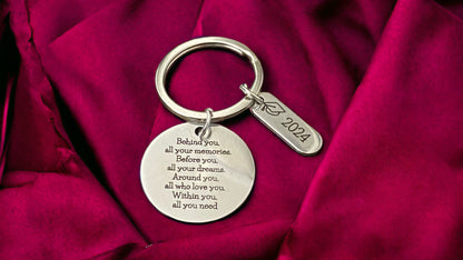 Heartfelt Graduation Keychain