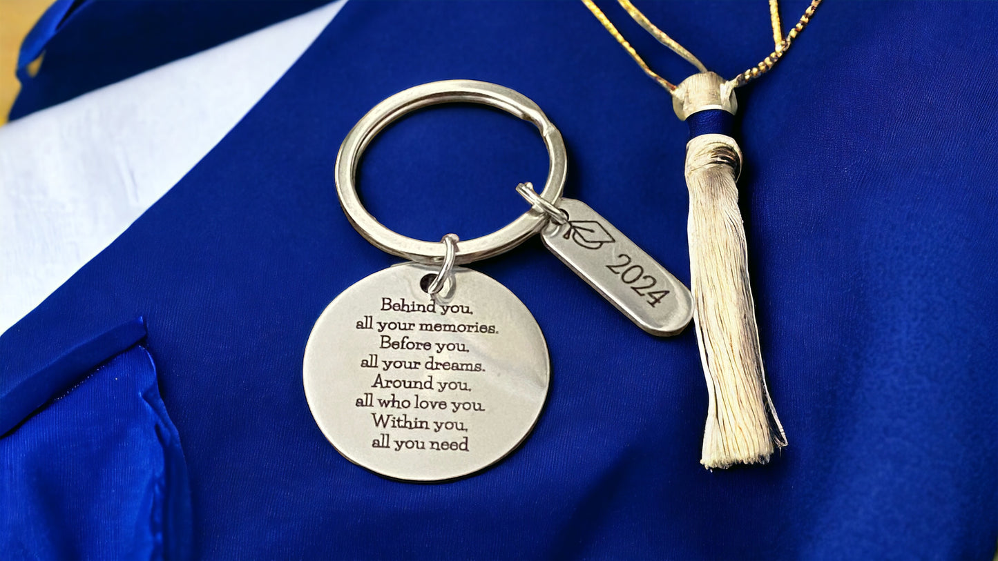 Heartfelt Graduation Keychain