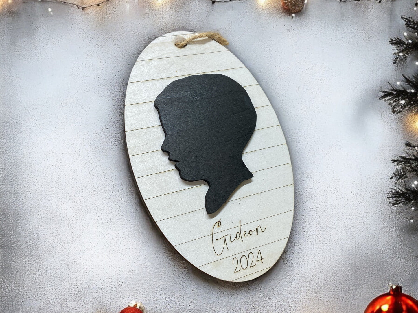 Silhouette Christmas Ornament