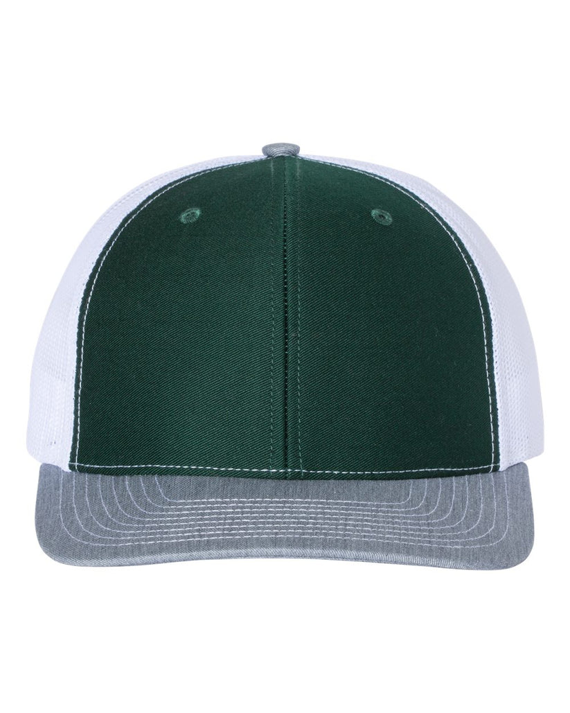 Dark Green / White / Heather Grey