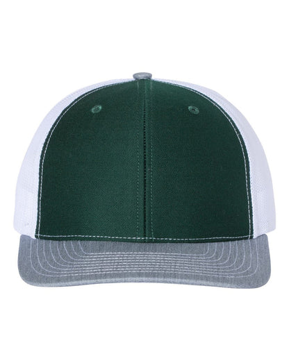 Dark Green / White / Heather Grey