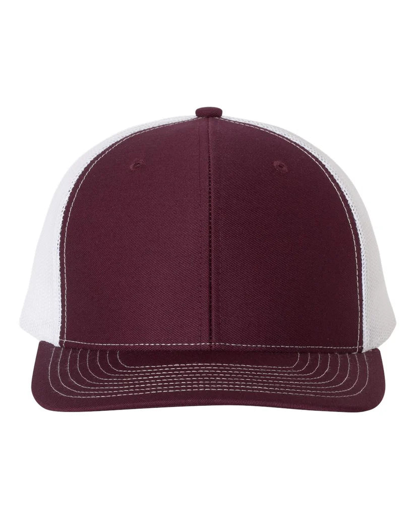 Maroon / White