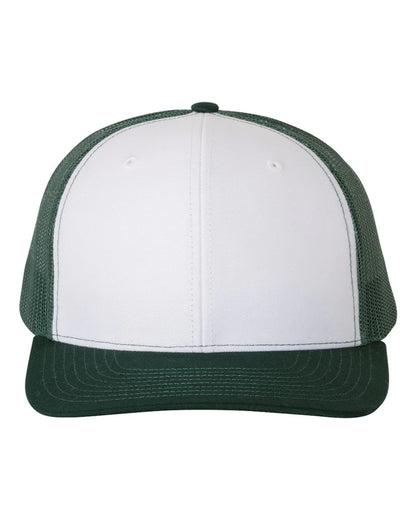 White / Dark Green