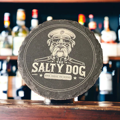 Set of 4 - The Salty Dog Custom Slate Coasters